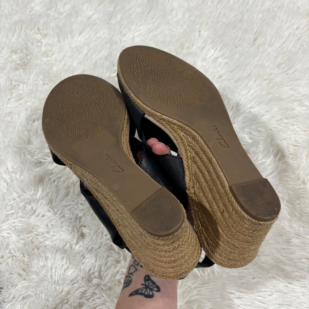 Clarks Collection Women's Wedge espadrilles Sandals Lafley Alaine Size 9 - Picture 4 of 12